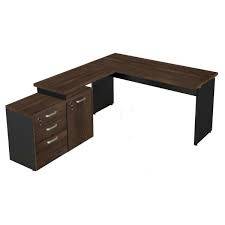 Mesa em L com armário - Foto 1