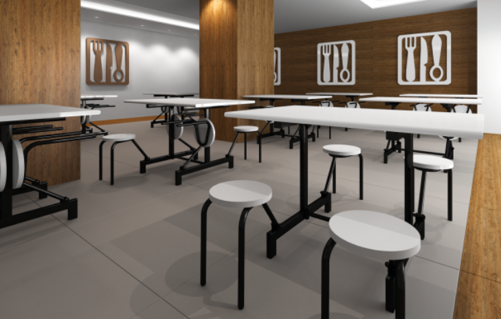 Mesa Refeitório com Bancos Escamoteáveis - Foto 1