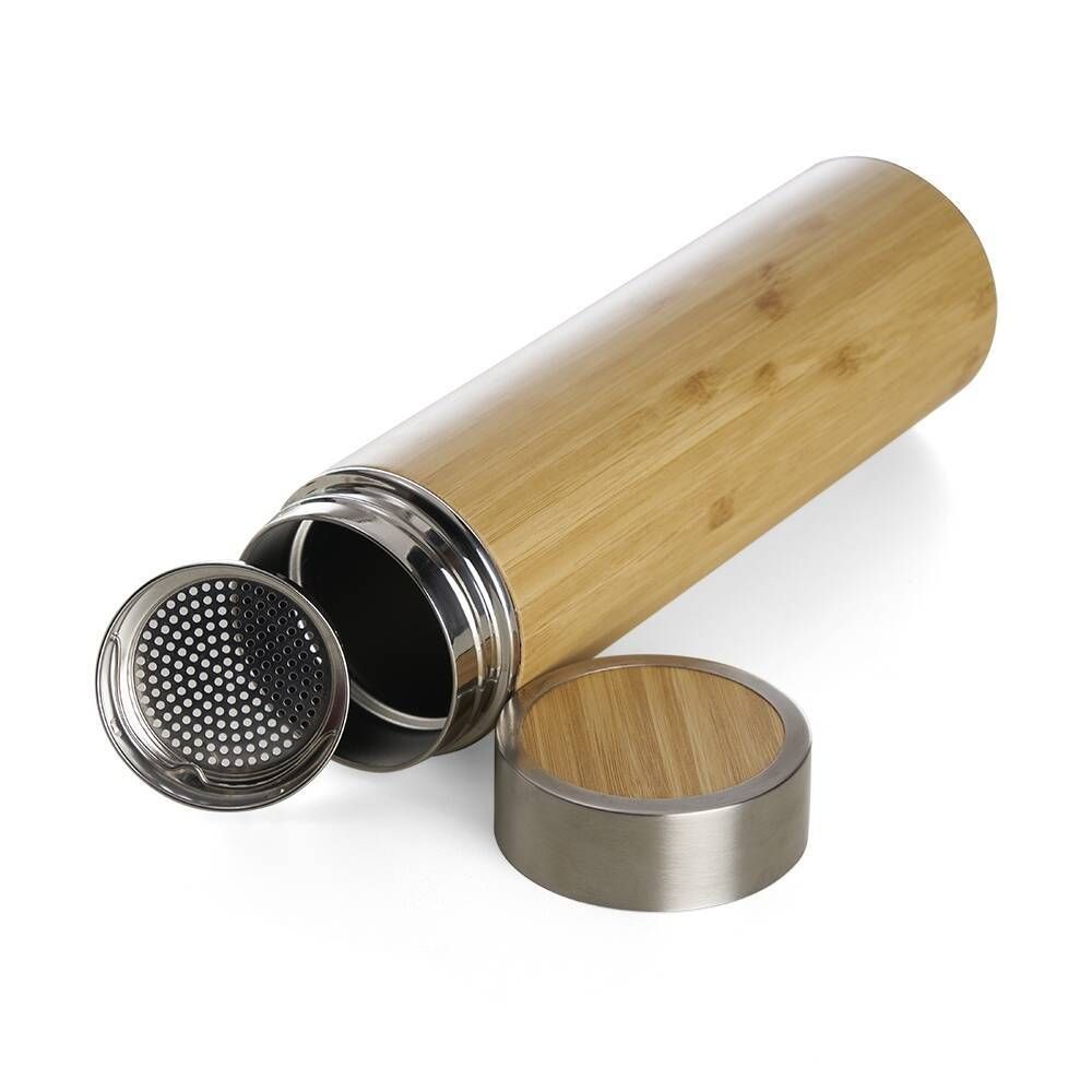 Garrafa Bambu Térmica 500ml com Infusor - Foto 4
