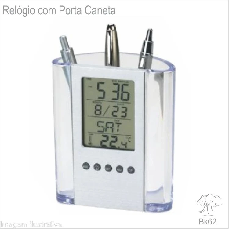 Porta canetas com relógio BK62 - Foto 4