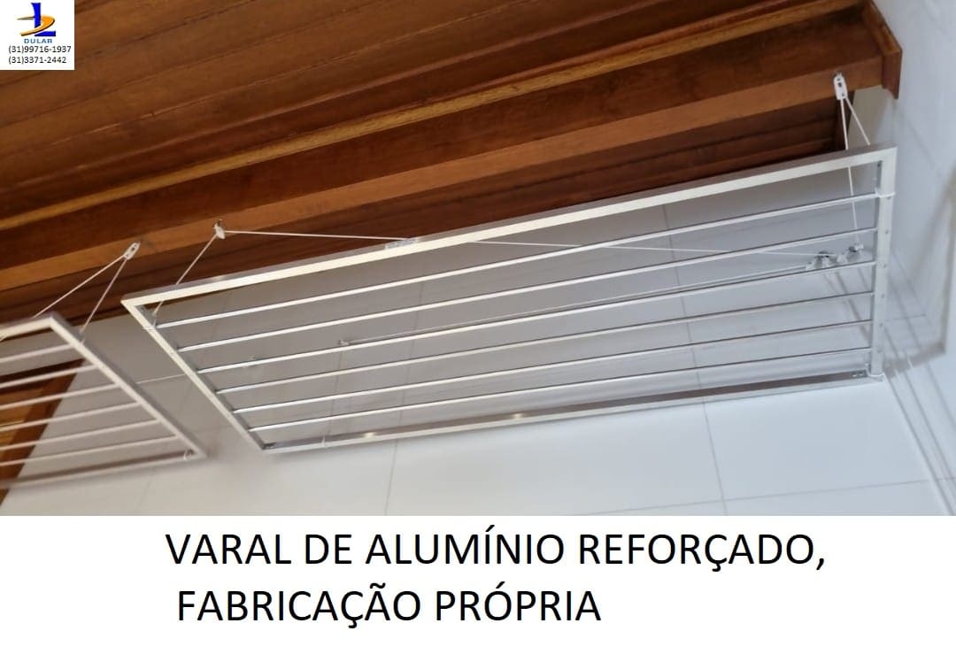 Varal de Roupa de Alumínio Fabricação Própria - Foto 1