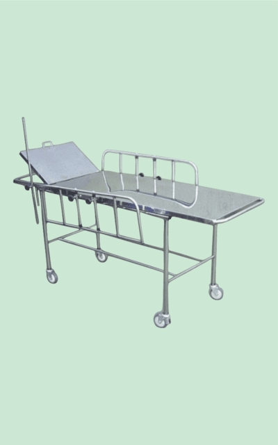 Carro Maca Inox com suporte de soro e parachoque - Foto 1