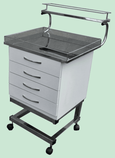 Mesa Aux. c/ Armário e Tampo Inox 60x40x80 - Foto 1