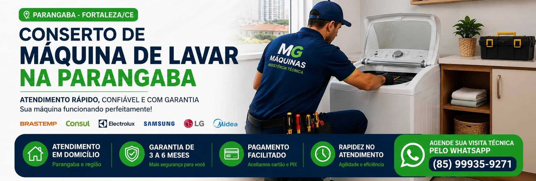 Conserto de Máquina de Lavar na Parangaba em Fortaleza