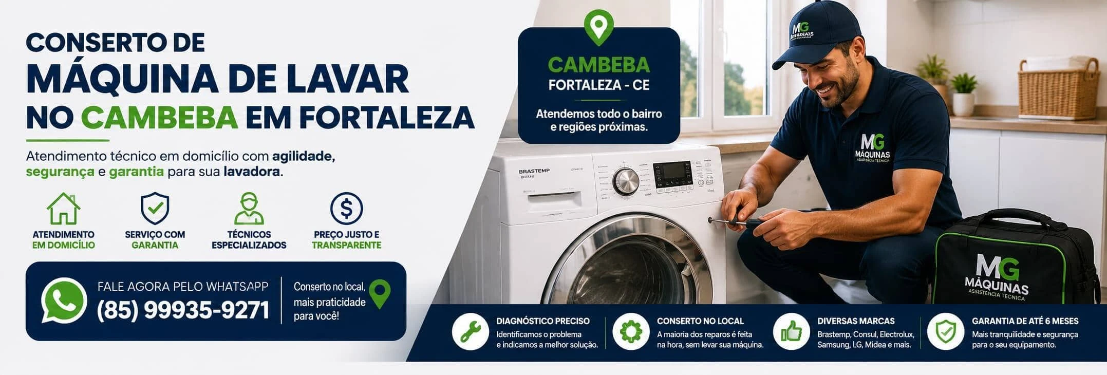 Conserto de Máquina de Lavar no Cambeba em Fortaleza