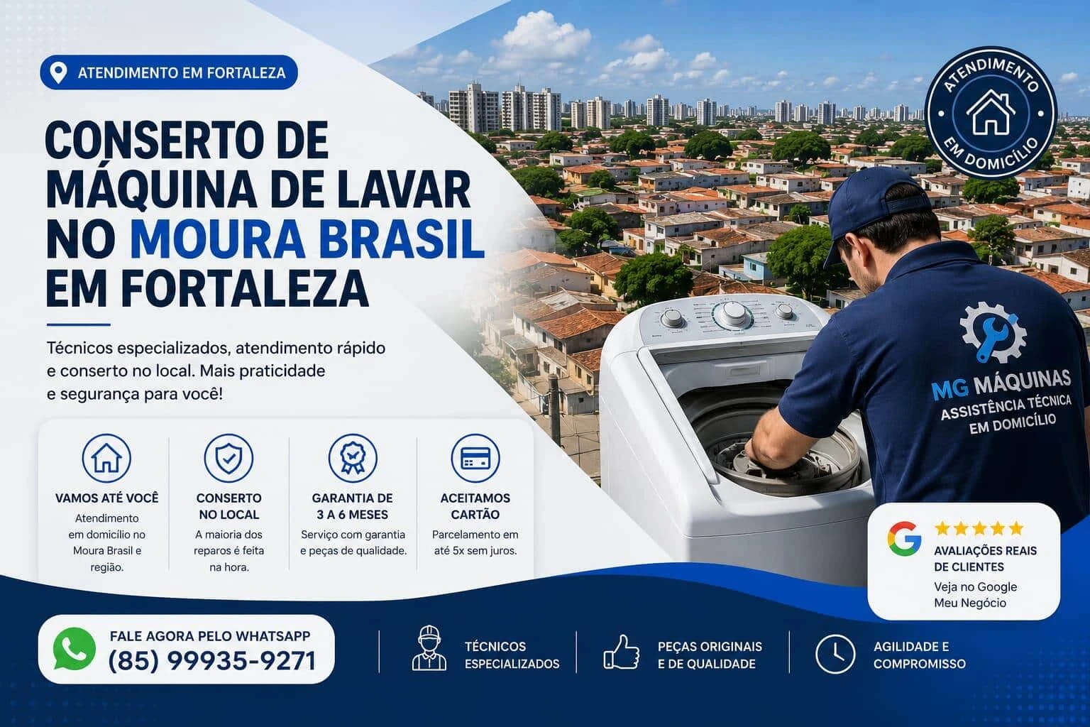 Conserto de Máquina de Lavar no Moura Brasil em Fortaleza