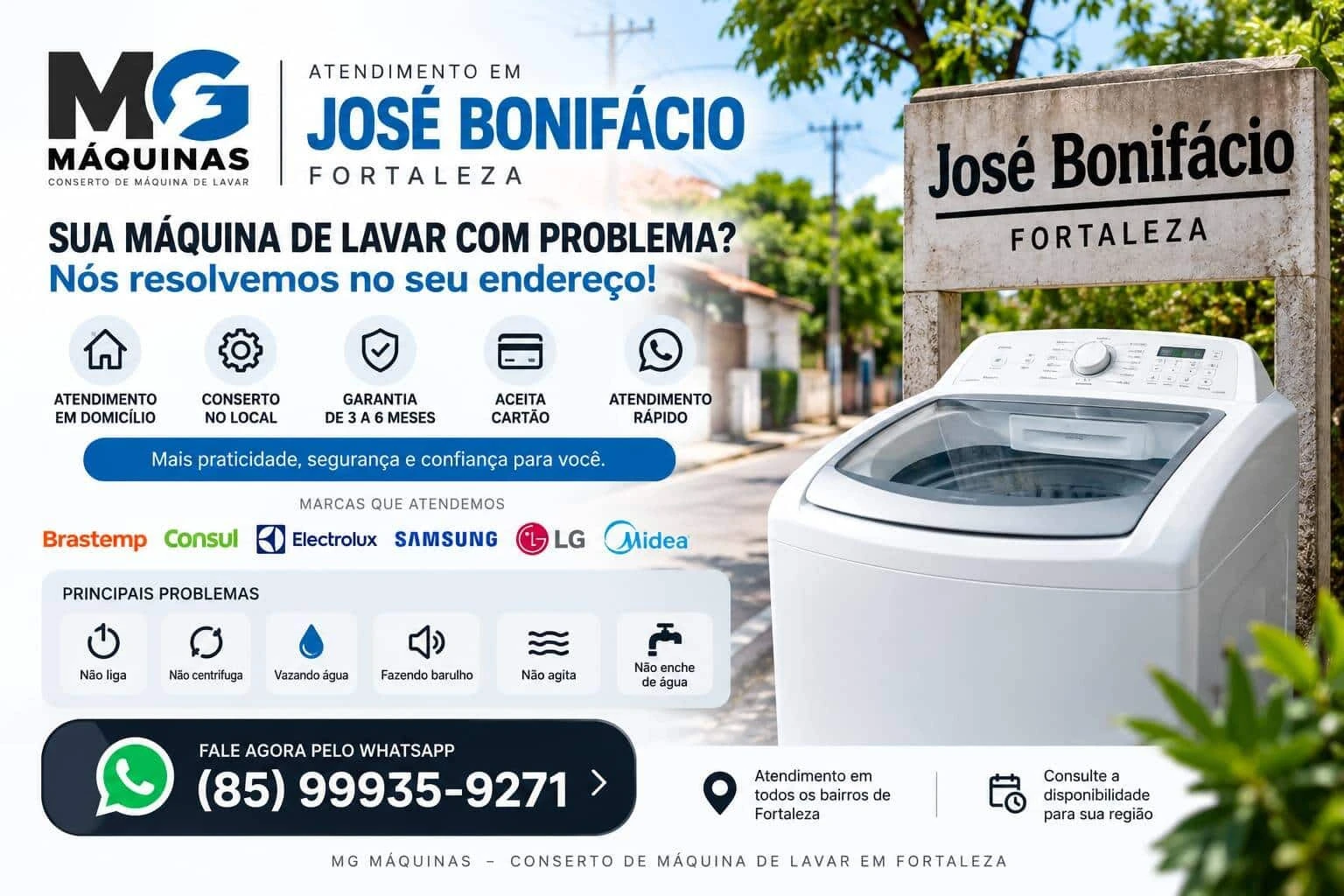 Conserto de Máquina de Lavar no José Bonifácio em Fortaleza