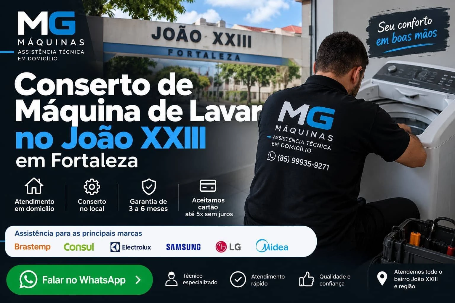 Conserto de Máquina de Lavar no João XXIII em Fortaleza