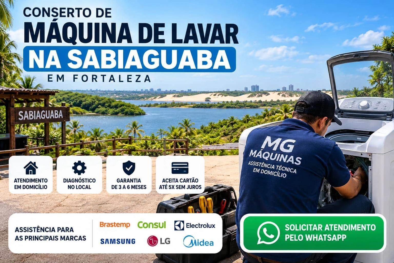 Conserto de Máquina de Lavar na Sabiaguaba em Fortaleza