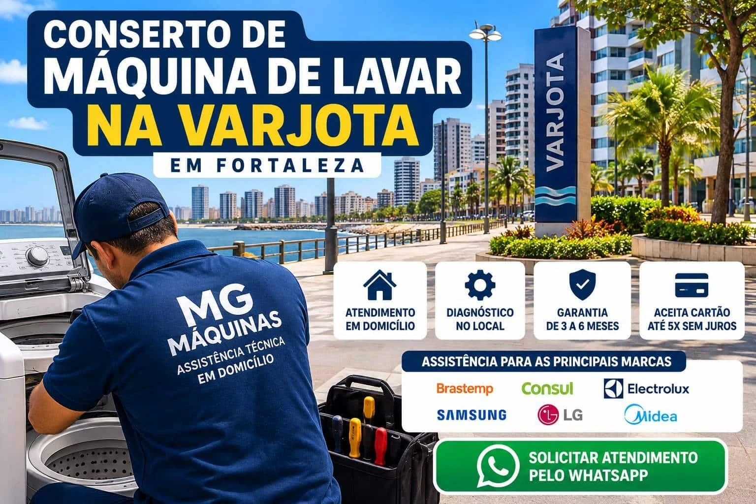 Conserto de Máquina de Lavar na Varjota em Fortaleza