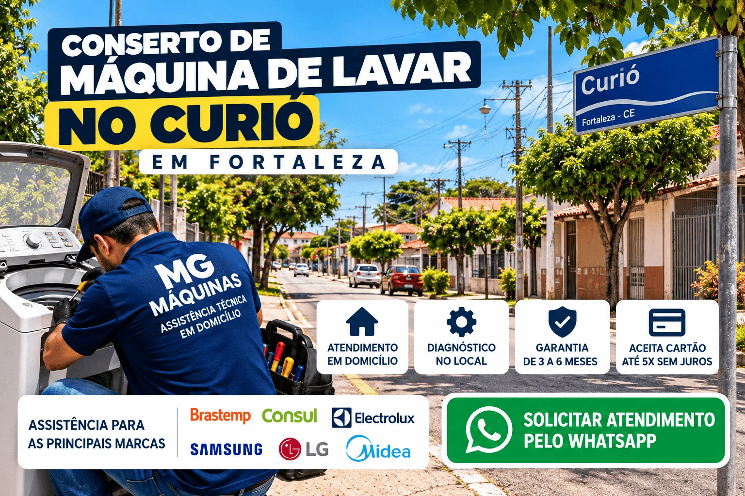 Conserto de Máquina de Lavar no Curió em Fortaleza