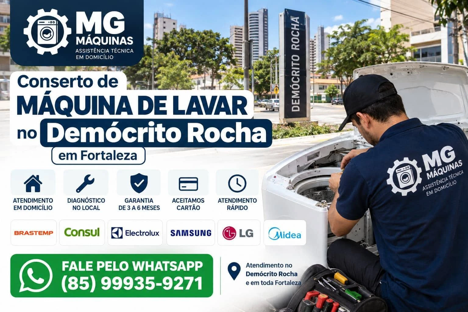 Conserto de Máquina de Lavar no Demócrito Rocha em Fortaleza