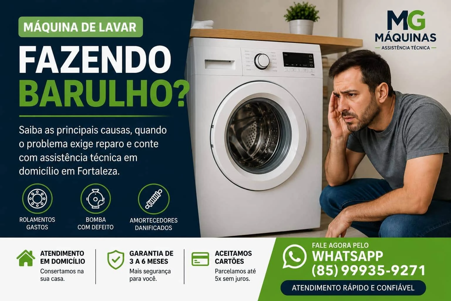 Máquina de Lavar Fazendo Barulho: Principais Causas e Soluções