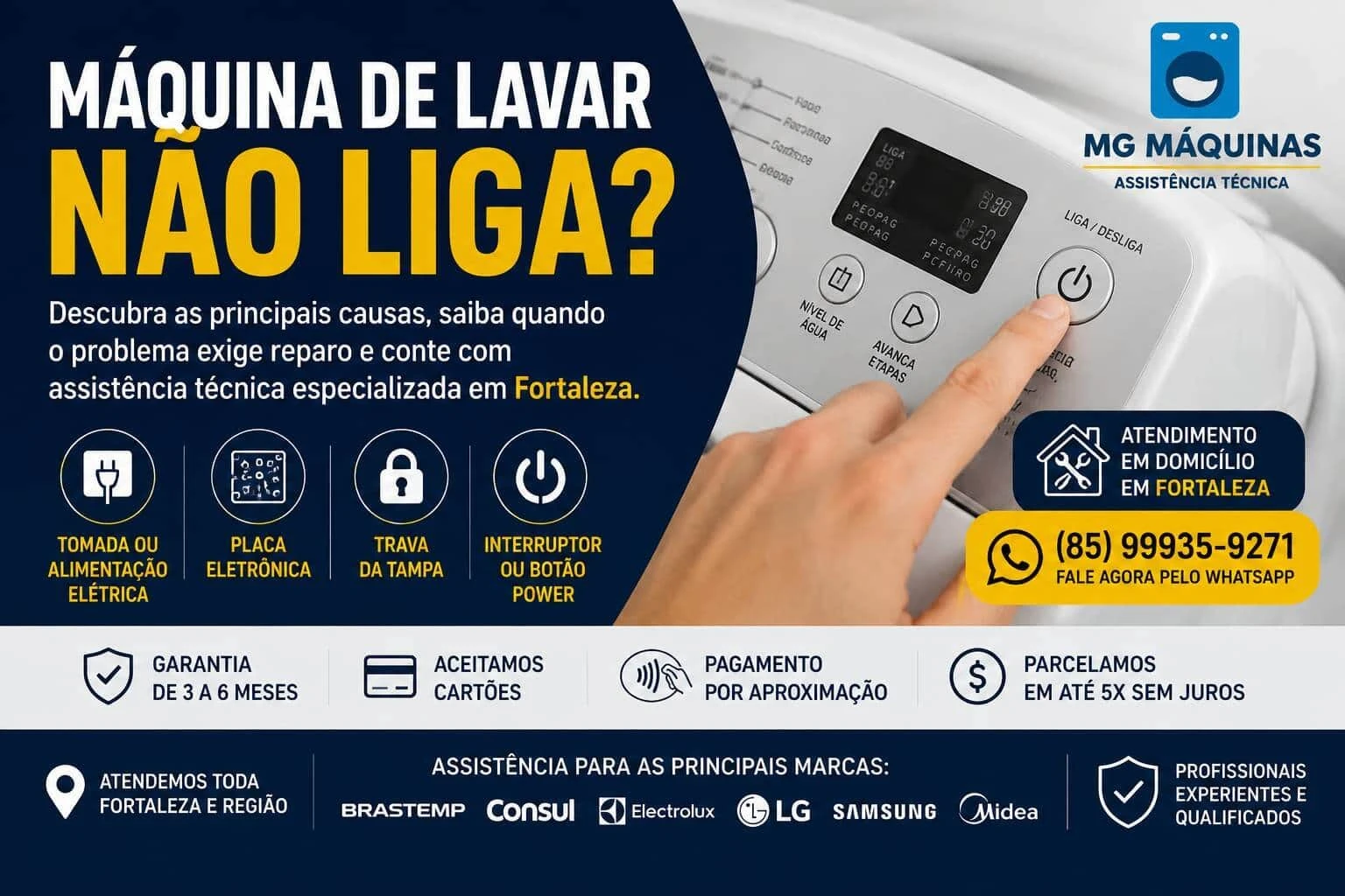 Máquina de Lavar Não Liga? Descubra as Principais Causas e Soluções