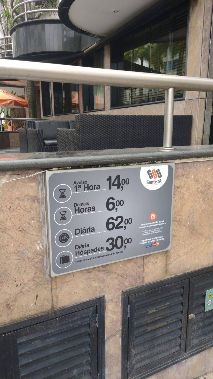 Placa- Estacionamento Santista