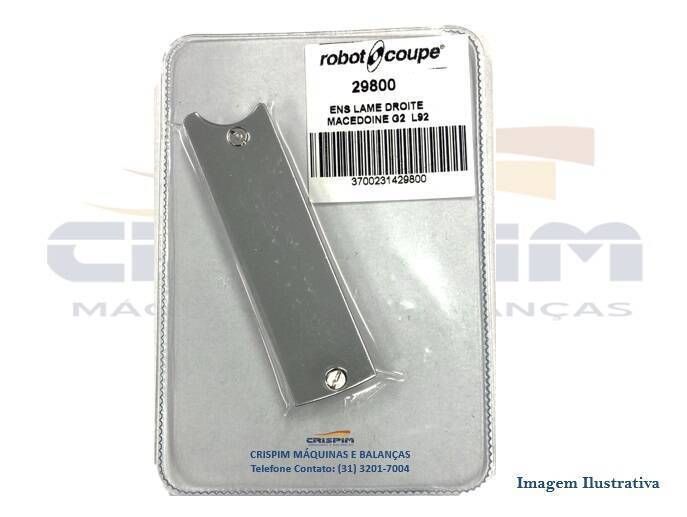 LAMINA RETA (92 MM) 2 PARAFUSOS DISCO ROBOT COUPE - Foto 1