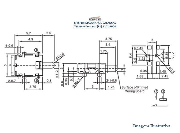 MICROINTERRUPTOR DE ANGULO RETO TIPO SMT DT-025 PA - Foto 2