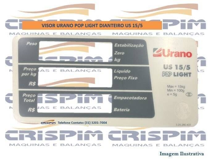 VISOR URANO POP LIGHT DIANTEIRO US 15/5 - Foto 1