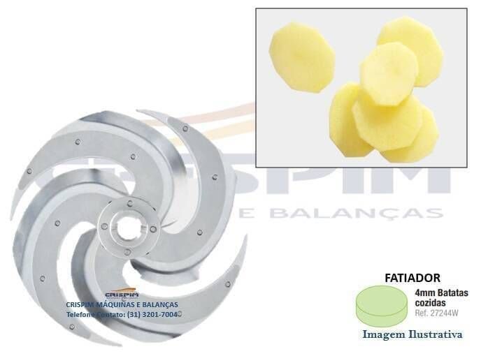 DISCO ROBOT COUPE FATIAR BATATA COZIDA 4MM - EXPER - Foto 1