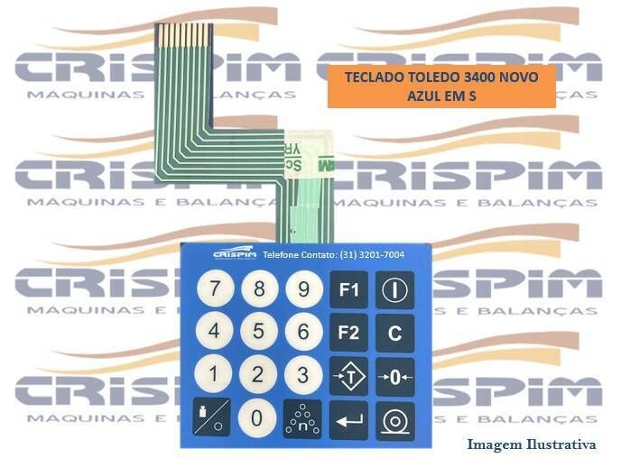 TECLADO TOLEDO 3400 NOVO AZUL EM S - Foto 1