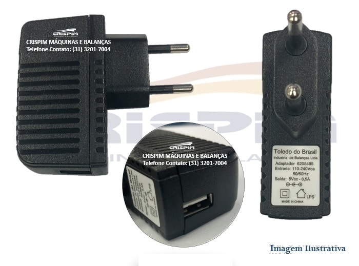 ADAPTADOR P/ FONTE TOLEDO USB 5V x 500MA - Foto 1