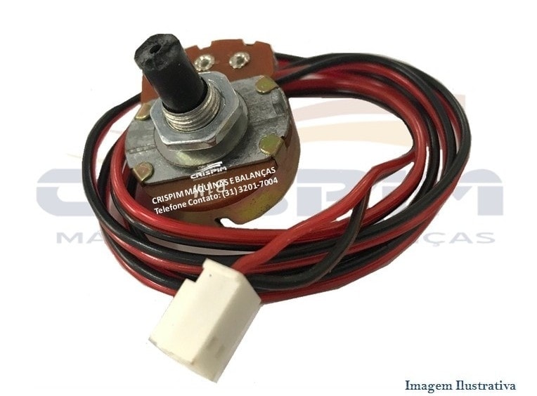 CHICOTE COM POTENCIOMETRO R.BAIAO PRETO/VERMELHO - Foto 1