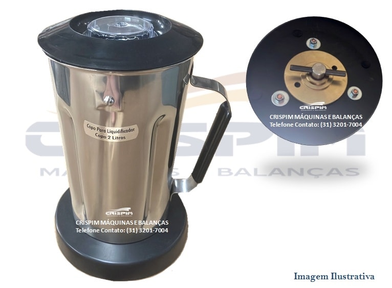 COPO COMPLETO LIQUIDIFICADOR BERMAR 2LTS INOX - Foto 1
