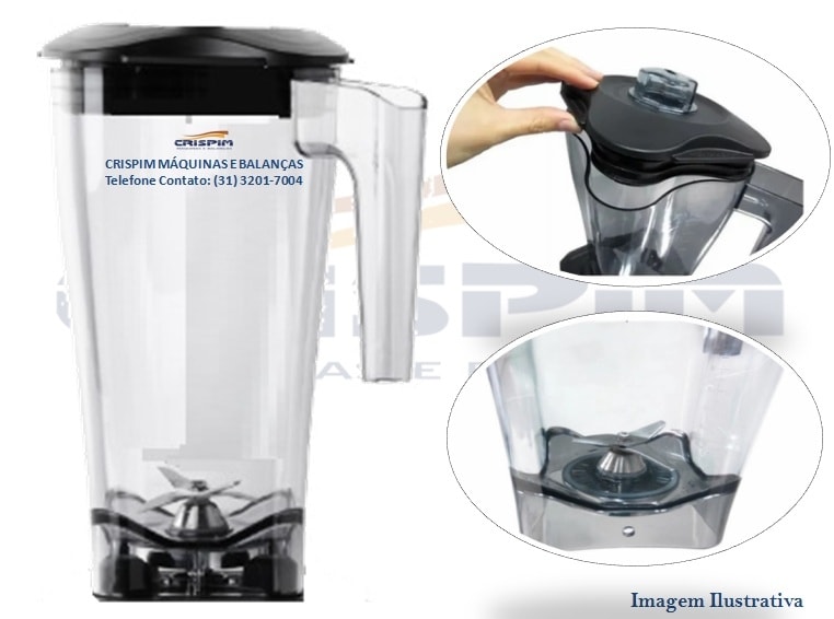 COPO COMPLETO LIQUIDIFICADOR METVISA 2,8LT BL 768 - Foto 1