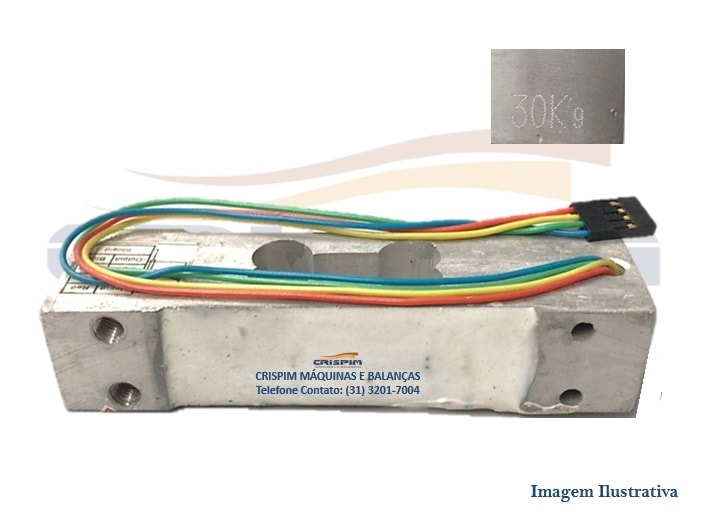 CÉLULA DE CARGA 30KG URANO COM CONECTOR - Foto 1