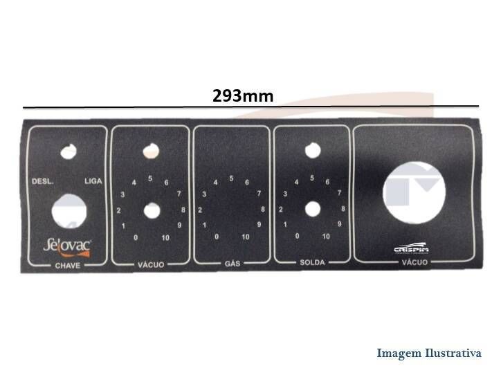 DECALQUE ADESIVO FRONTAL MÁQUINA VÁCUO SELOVAC - Foto 1