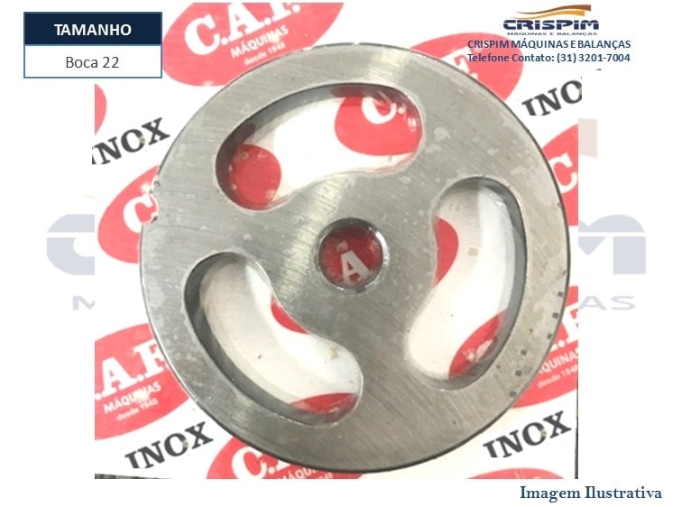 DISCO B-22 RIM (3 FUROS) INOX - Foto 1