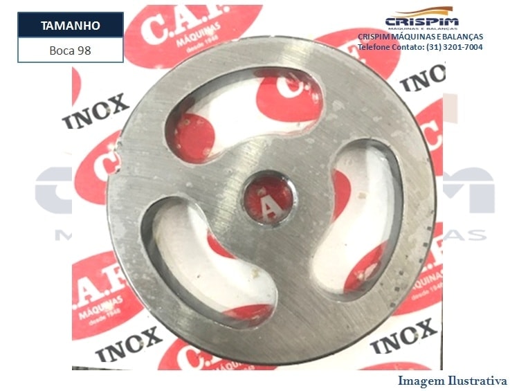 DISCO B-98 3 FUROS PRE-CORTADOR INOX - Foto 1