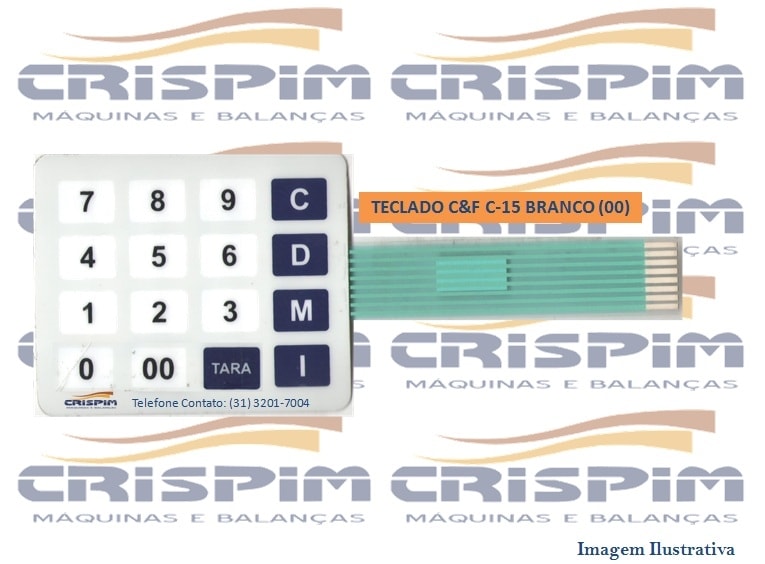 TECLADO C&F COMP. C15 BRANCO (00) - Foto 1