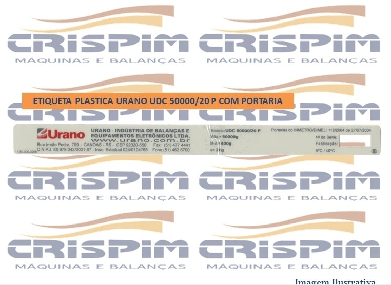 ETIQUETA PLASTICA URANO UDC 50000/20 P COM PORTARI - Foto 1