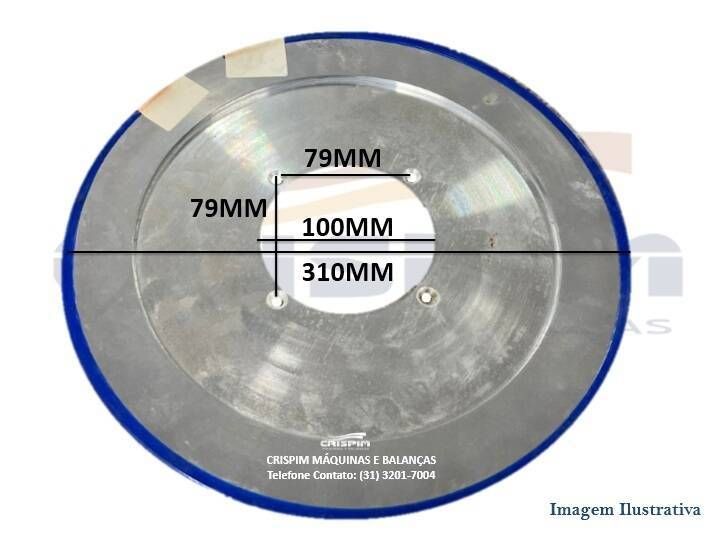 LAMINA CORTA-FRIOS ARBEL 310MM FURO 100MM LISA - Foto 1
