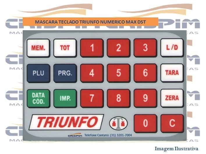MASCARA TECLADO TRIUNFO NUMERICO MAX DST - Foto 1