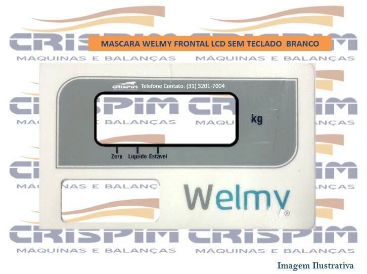 MASCARA WELMY FRONTAL LCD SEM TECLADO BRANCO - Foto 1