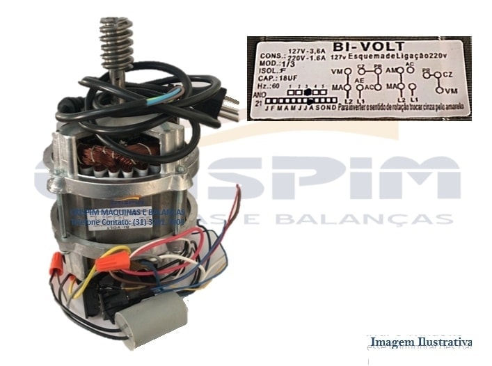 MOTOR ARBEL ELÉTRICO MOEDOR MCR 08 Q 60.0MM BIVOLT - Foto 1
