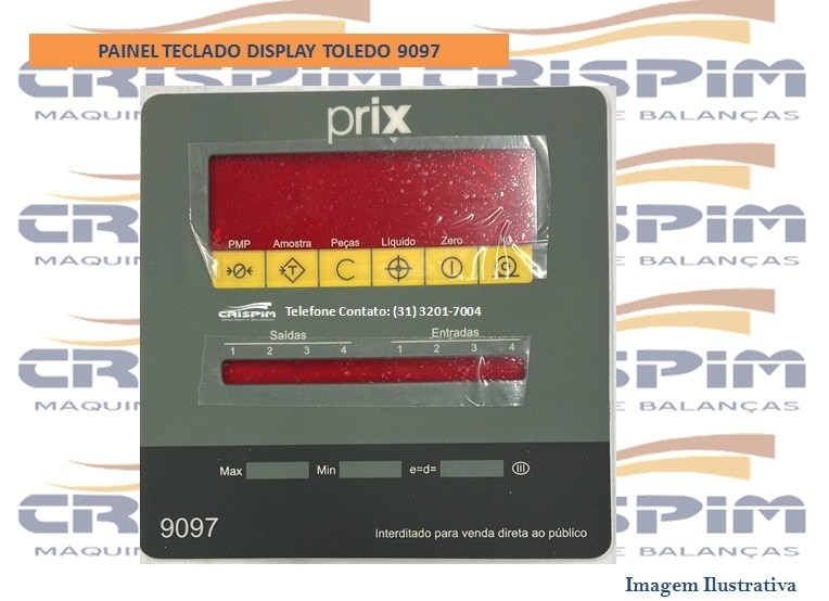 PAINEL TECLADO DISPLAY TOLEDO 9097 I/O - Foto 1