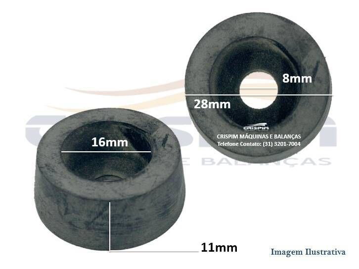 PE DE BORRACHA CROYDON BAIXO - Foto 1