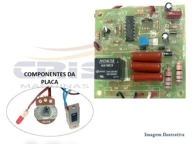 PLACA ELETRONICA SELADORA R.BAIÃO TEMPORIZ. RELE S - Foto 1