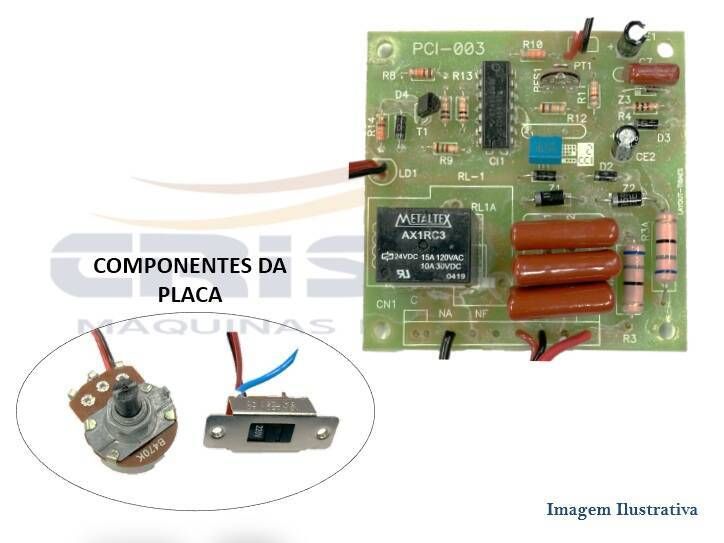 PLACA ELETRONICA SELADORA R.BAIÃO TEMPORIZ. RELE D - Foto 1