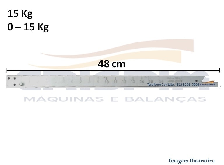 REGUA WELMY 0-15 CROMADA REF. 109CH CAP.15KG - Foto 1