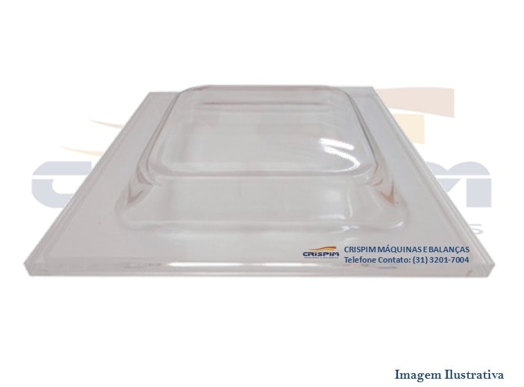 TAMPA DE ACRÍLICO MÁQUINA VÁCUO R.BAIÃO BD-520 - Foto 1