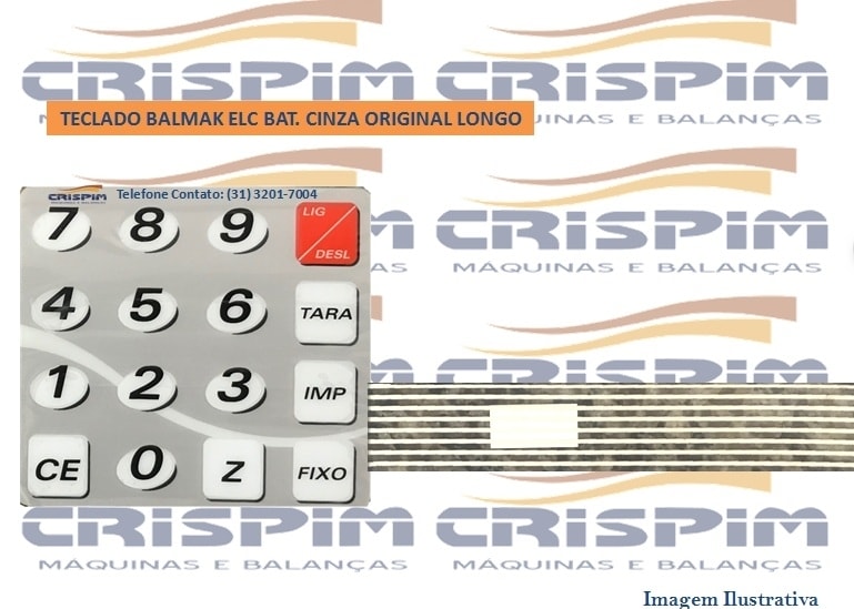 TECLADO BALMAK ELC BAT. CINZA ORIGINAL LONGO - Foto 1