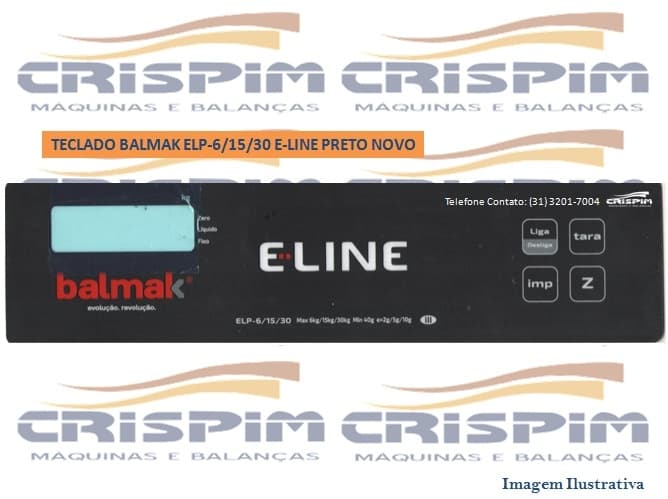 TECLADO BALMAK ELP-30 6/15/30KG E-LINE PRETO NOVO - Foto 1