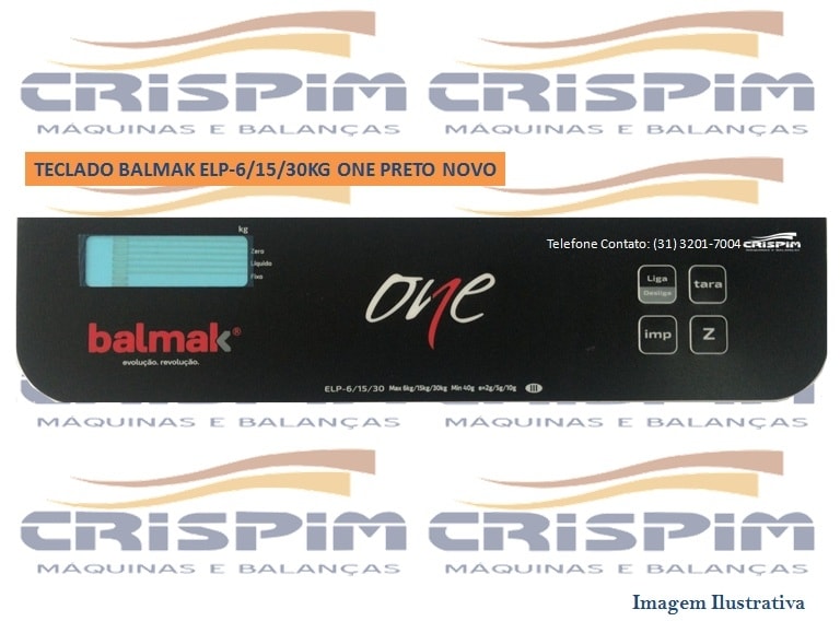 TECLADO BALMAK ELP-30 6/15/30KG ONE PRETO NOVO - Foto 1