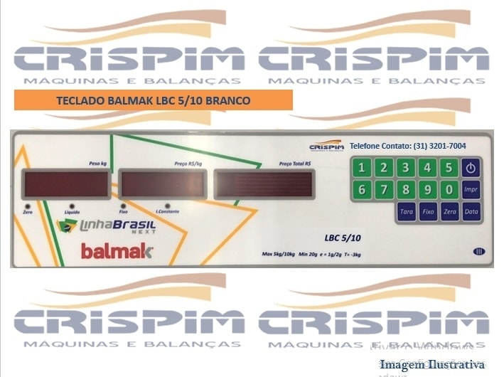 TECLADO BALMAK LBC-10 5/10KG BRANCO - Foto 1