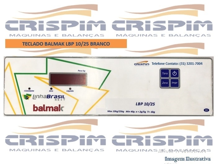 TECLADO BALMAK LBP-25 10/25KG BRANCO - Foto 1