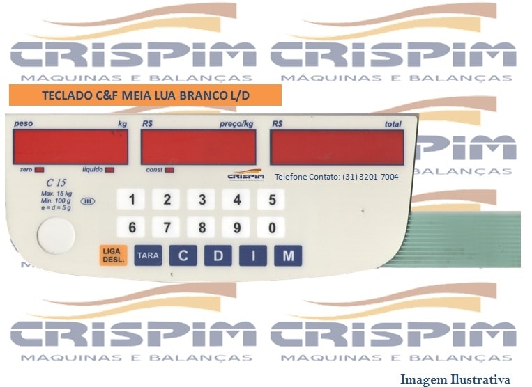 TECLADO C&F MEIA LUA (CONSULTE OS MODELOS) - Foto 1